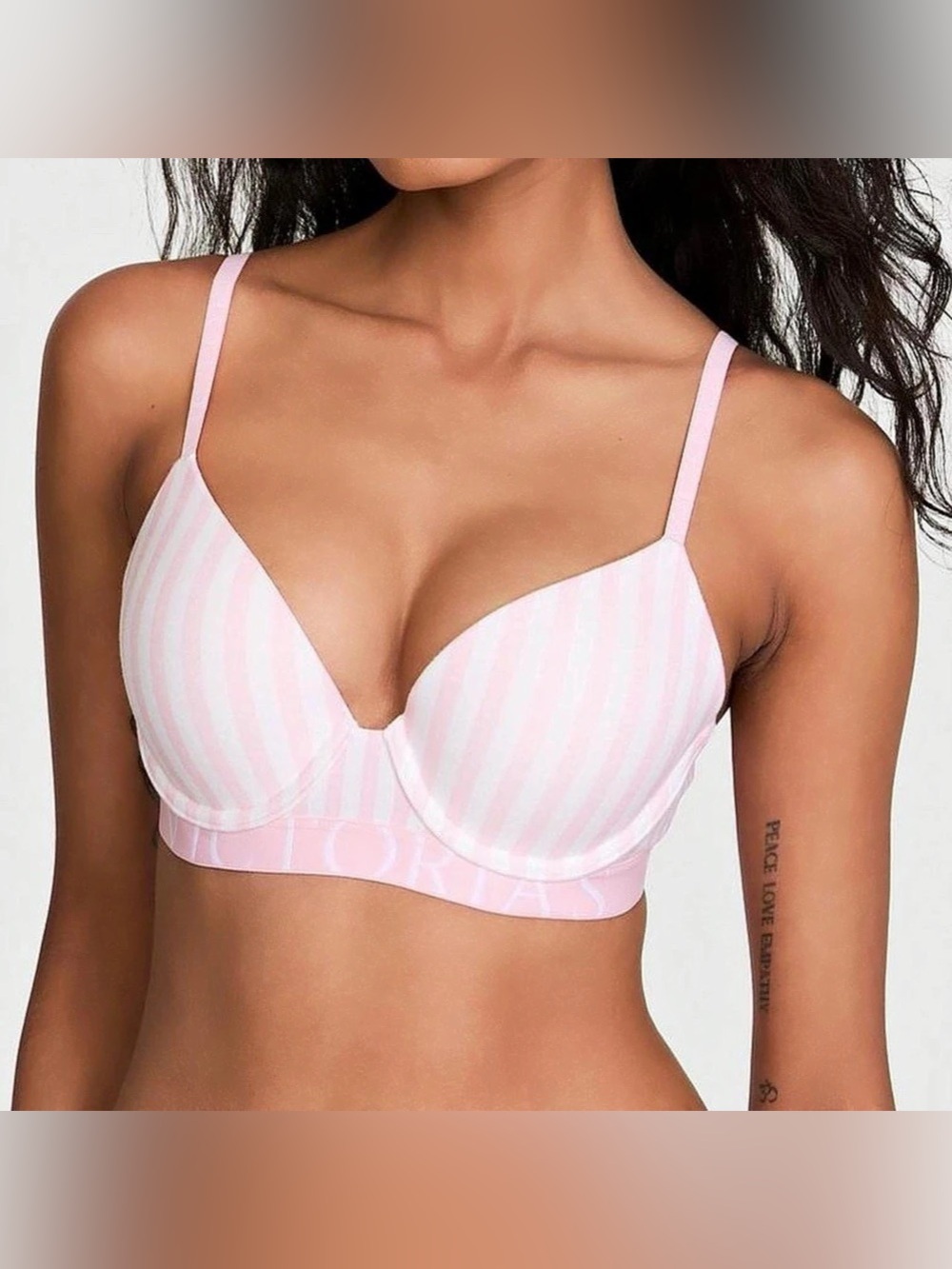 Victoria’s Secret Perfect Shape Cotton Exploded Logo Push-Up Bra